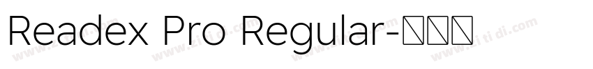 Readex Pro Regular字体转换